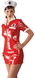 Black Level Vinyl pielęgniarka sukienka, czerwony, Medium 28510833031 - Pozostałe kosmetyki - miniaturka - grafika 2