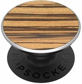 Uchwyty samochodowe do telefonów - PopSockets PopSockets PopGrip - Rozkładany uchwyt i podstawka do telefonów oraz tabletów z wymiennymi krążkami PopTops - Zebrawood 800517 - miniaturka - grafika 1