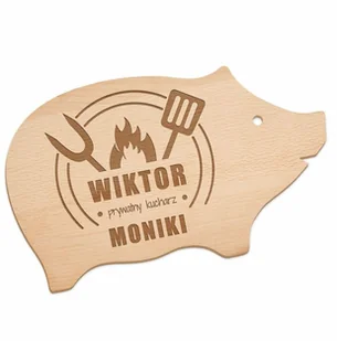 Murrano Deska do krojenia świnka z grawerem dla pary na drewnianą rocznicę śl DSK-SWK-031 - Deski do krojenia - miniaturka - grafika 22