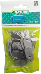 Outsideliving Nature Zestaw łączników do siatki ogrodzeniowej, 27 szt, szary - Napędy i siłowniki do bram - miniaturka - grafika 2