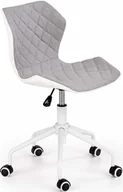 Fotele i krzesła biurowe - Halmar Krzesło obrotowe białe / szare MATRIX 3 fotel młodzieżowy - miniaturka - grafika 1