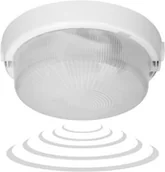 Oprawy, klosze i abażury - 8080T/MAT-RIVA/MS, oprawa oświetleniowa z mikrofalowym czujnikiem ruchu, 100W, E27, IP44, szkło matowe, dławice A2110-M-HF - miniaturka - grafika 1