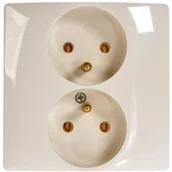 Gniazdka elektryczne - Legrand Niloe Gniazdo podwójne 2x2P+Z krem 764641 764641 - miniaturka - grafika 1