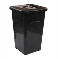 Kosze na śmieci - Kosz pojemnik na śmieci do sortowania 50L brązowy - miniaturka - grafika 1