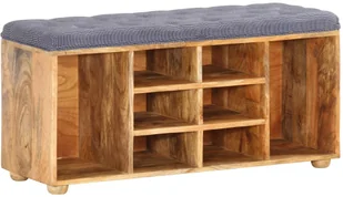 vidaXL Ławka do przedpokoju, 100x35x47 cm, lite drewno mango vidaXL - Ławki do przedpokoju - miniaturka - grafika 8