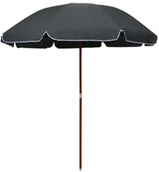 Parasole ogrodowe - vidaXL Parasol na stalowym słupku, 240 cm, antracytowy vidaXL - miniaturka - grafika 1