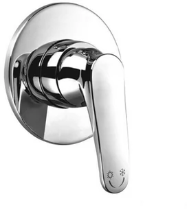 Omnires Bateria prysznicowa 11x11 cm podtynkowa chrom,ART DECO AD5145CR - Baterie podtynkowe - miniaturka - grafika 2