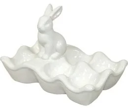 Pigmejka Podstawka na jajka z zajączkiem PIGMEJKA, biała, 13,5x20x12 cm - Wielkanoc - miniaturka - grafika 2