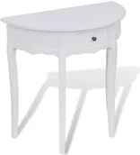 Ławy i stoliki kawowe - vidaXL Biay pokrgy stolik z szuflad - miniaturka - grafika 1