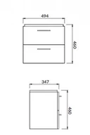 Szafki łazienkowe - Cersanit S801-321-DSM SET B282 LARA MILLE SLIM 50 BIAłA DSM SZAFKA + UMYWALKA) - miniaturka - grafika 1