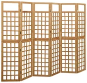 Parawany - VidaXL Lumarko Parawan pokojowy 6-panelowy/trejaż, drewno jodłowe, 242,5x180cm 316481 VidaXL - miniaturka - grafika 1