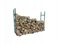 Akcesoria kominkowe - Saska Garden Stojak Na Drewno Kominkowe Opałowe Zielony - miniaturka - grafika 1
