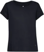 Koszulki sportowe damskie - Under Armour UA Whisperlight SS Foldover Black 1328903-001 - miniaturka - grafika 1