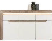 Komody - BogFran Komoda IRMA IM-4 Dąb + biały - miniaturka - grafika 1