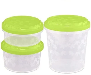 Branq 3 zakręcane pojemniki na żywność okrągłe BR1115 - Pojemniki kuchenne - miniaturka - grafika 2