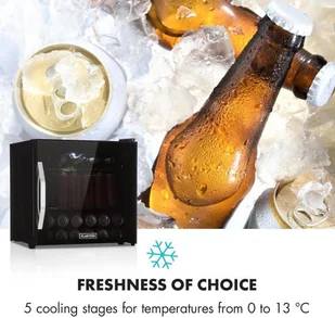 Klarstein Beersafe L Onyx lodówka na napoje A+ LED ruszty z metalu szklane drzwi czarna - Szafy i witryny chłodnicze - miniaturka - grafika 5