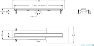 PMD Piramida Virgo Basic odpływ liniowy 2w1 90x6,5cm OL-90-VB | - Syfony - miniaturka - grafika 2