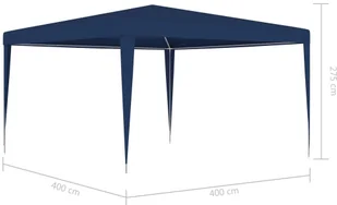 vidaXL Namiot imprezowy, 4 x 4 m, niebieski - Pawilony ogrodowe - miniaturka - grafika 7