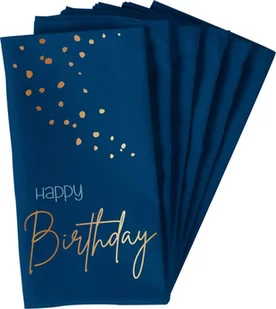 Folat Serwetki urodzinowe granatowe Happy Birthday - 33 cm - 10 szt. F66002 - Dekoracje i nakrycia stołu na imprezę Folat Serwetki urodzinowe granatowe Happy Birthday - 33 cm - 10 szt. F66002 - Dekoracje i nakrycia stołu na imprezę - miniaturka - grafika 2