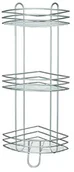 Półki łazienkowe - Rayen rayen 2070 regał narożny Regał pod prysznic, 3 półki, 69 x 22 x 22 cm, srebrny 2070 - miniaturka - grafika 1