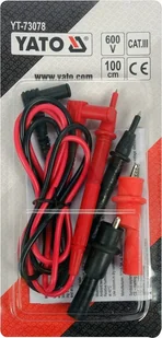 YATO ZESTAW SOND POMIAROWYCH WRAZ Z KROKODYLKAMI DO MIERNIKÓW CYFROWYCH - Akcesoria do urządzeń pomiarowych - miniaturka - grafika 2