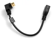 Kable USB - System-S SYSTEM-S kabel HDMI wtyczka kątowa wtyczka kątowa 90° kąt do wejścia HDMI gniazdo 50 cm 53942634 - miniaturka - grafika 1