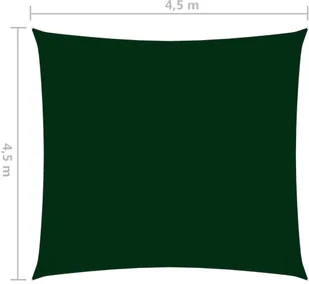 vidaXL Kwadratowy żagiel ogrodowy, tkanina Oxford, 4,5x4,5 m, zielony 135470 - Parasole ogrodowe - miniaturka - grafika 6