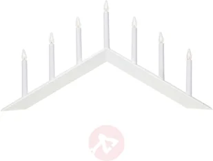 Best Season Świecznik Arrow, płaski, 7-punktowy, biały - Świeczniki - miniaturka - grafika 2