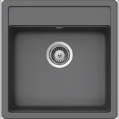 Zlewozmywaki - Schock Nemo N-100S Zlewozmywak granitowy 1-komorowy 49x51 cm wpuszczany Cristalite ciemnoszary croma NEM-N100SCRO - miniaturka - grafika 1