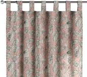 Zasłony - Dekoria Zasłona na szelkach 1 szt. białe kwiaty na różowym tle 130 x 100cm Brooklyn 814-137-74 - miniaturka - grafika 1