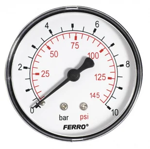 Ferro Manometr Ferro 10 bar fi 63 mm 1/4  Axial M6310A - Inne urządzenia pomiarowe - miniaturka - grafika 2