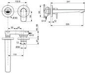 Baterie podtynkowe - Ideal Standard Connect Air Bateria umywalkowa podtynkowa szary magnetyczny połysk A7009A5 - miniaturka - grafika 1