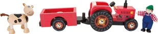 Small Foot Small Foot Drewniany Traktor z przyczepą 10316 - Samochody i pojazdy dla dzieci - miniaturka - grafika 2