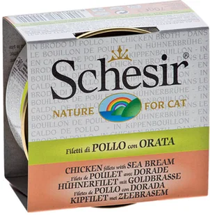 Schesir w bulionie, 6 x 70 g - Filet z kurczaka z doradą - Mokra karma dla kotów - miniaturka - grafika 3