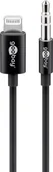 Kable komputerowe i do monitorów - Goobay 66805 Apple Lightning audio connection cable, (3.5 mm) 1 m, Black 66805 - miniaturka - grafika 1
