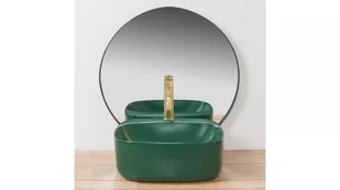 Umywalka Nablatowa Zielona Luiza 42 Green Mat Rea - Umywalki - miniaturka - grafika 4