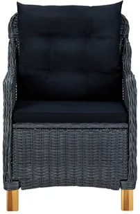 vidaXL 7-cz. zestaw mebli ogrodowych, poduszki, rattan PE, ciemnoszary 3060165 - Meble ogrodowe - miniaturka - grafika 6