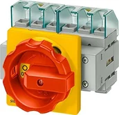 Wyłączniki światła i elektryczne - Siemens 3ld2  Switch 3 dno polski 125 A 4 otworów Czerwony/żółty 3LD2814-0TK53 - miniaturka - grafika 1