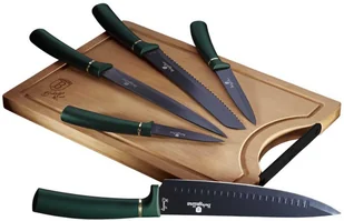 Berlingerhaus Zestaw 5 noży kuchennych z deską bh-2551 emerald BH-2551 Kinghoff - Noże kuchenne - miniaturka - grafika 2