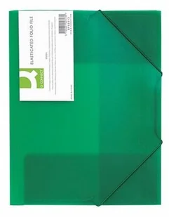 Q-Connect Teczka z gumką , PP, A4, transparentna zielona KF02313 - Teczki i skoroszyty - miniaturka - grafika 3