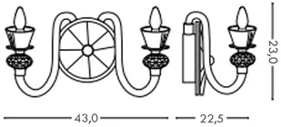 Ideal Lux Lampa Ścienna Strauss Ap2 140599 Średnica Wys. 23,0 - Lampy ścienne - miniaturka - grafika 2
