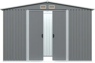 vidaXL Szopa ogrodowa, antracytowa, stalowa, 257 x 205 x 178 cm - Altany ogrodowe - miniaturka - grafika 5
