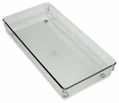 Zestawy sztućców - InterDesign Linus szeroki organizer do szuflady kuchennej, na przybory kuchenne i sztućce, średni, przezroczysty 52650 - miniaturka - grafika 1