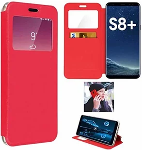 Samsung iPOMCASE Coque Protection Porte Carte pour Galaxy S8 Plus G955, Rouge GANDY-S8PLUS-ROUGE - Etui i futerały do telefonów - miniaturka - grafika 2