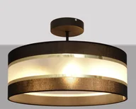 Lampy sufitowe - Euluna Lampa sufitowa Helen tekstylna, czarno-złota - miniaturka - grafika 1