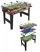 Piłkarzyki - Sport1 Multigioco Sport One supertable II  4 gry w 1  piłka nożna 3 na 3, drążki teleskopowe/blat do tenisa stołowego/stół bilardowy i Speedhockey  97,5 x 48 x 69 cm z prętami zabezpieczającymi - miniaturka - grafika 1