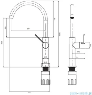Omnires Tula miedź TL6050CP - Baterie kuchenne - miniaturka - grafika 2