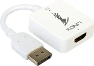 Adaptery i przejściówki - Lindy Adapter AV Converter HDMI to DisplayPort 4K 3840x2160 HDMI 2160p30 and DVI 1920x1200 DP 1.2a compatible 38146 - miniaturka - grafika 1