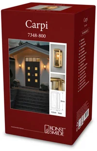 Konstsmide Kinkiet zewnętrzny Carpi, mosiądz szerokość 12,5cm - Lampy ogrodowe - miniaturka - grafika 4