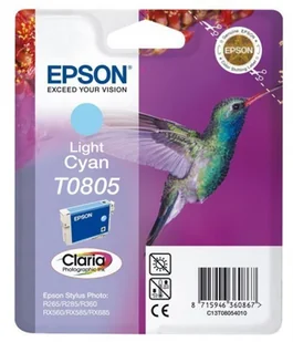 Epson Tusz Claria R265/360 T0805 Light Cyan 7,4ml - Dodatki do drukarek i skanerów - miniaturka - grafika 2